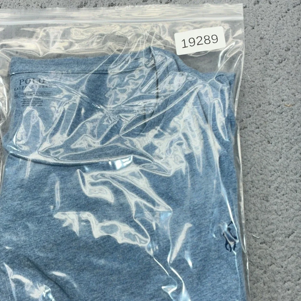 Polo Ralph Lauren T-Shirt Mens XXL Blue Heathered Pony Logo Short Sleeve